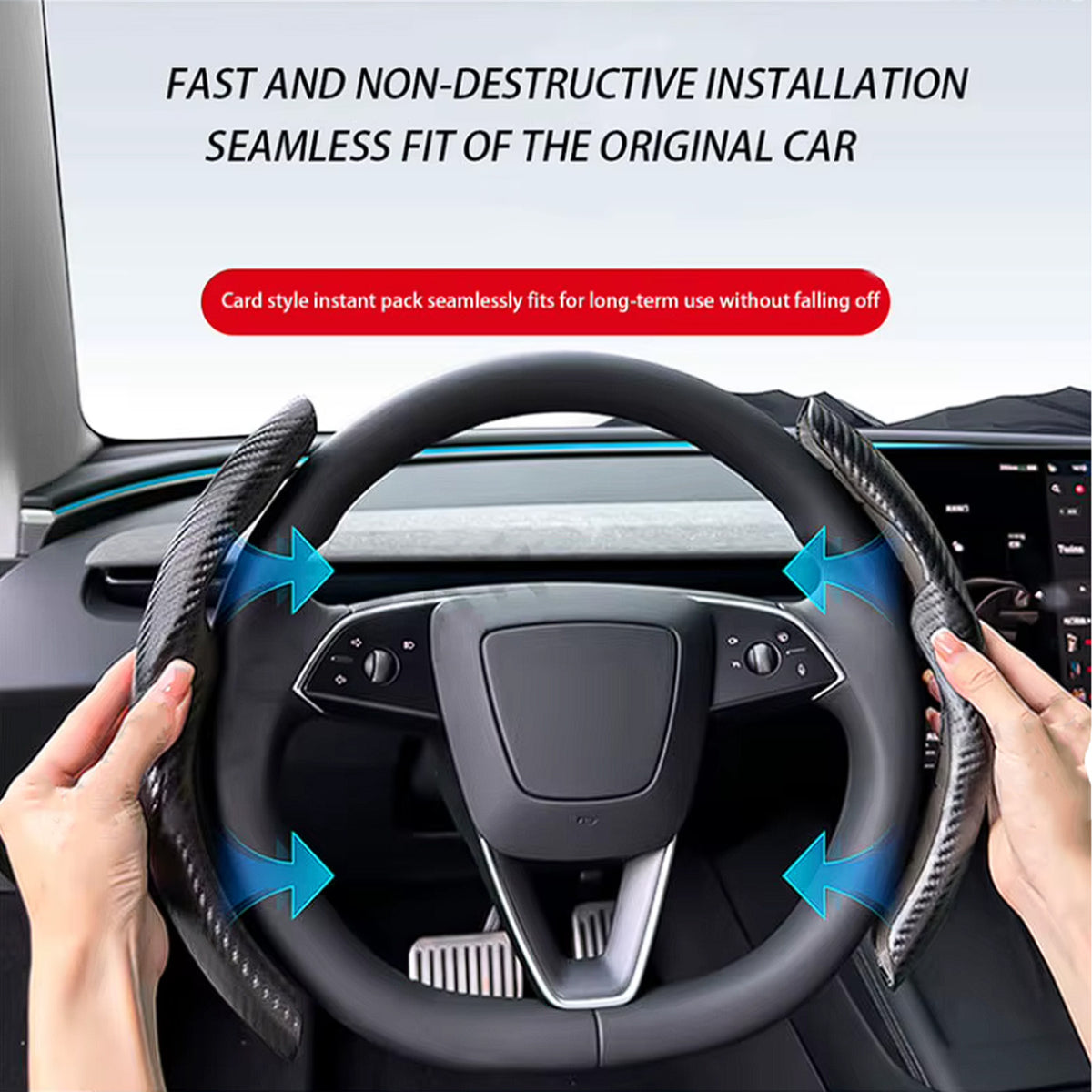 Tesla Model 3 Model Y Car Steering Wheel Cover 2 pcs