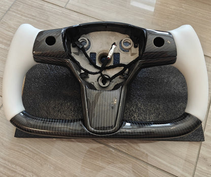 Tesla Model 3 / Y Yoke Steering Wheel Carbon Fiber Style A