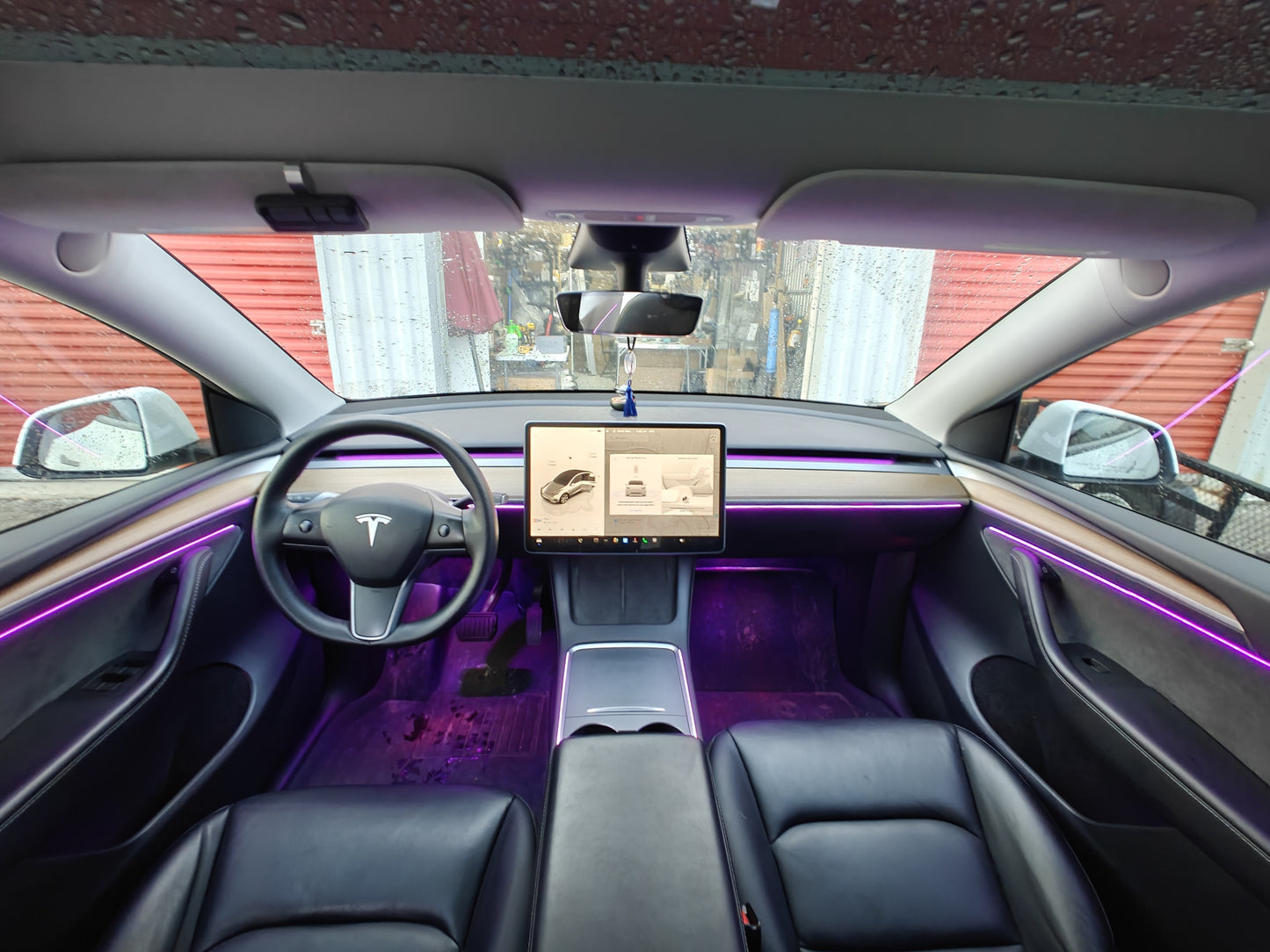 Model 3 Model Y All Around Acrylic Ambient Lights Auto ON Off with installation V4D