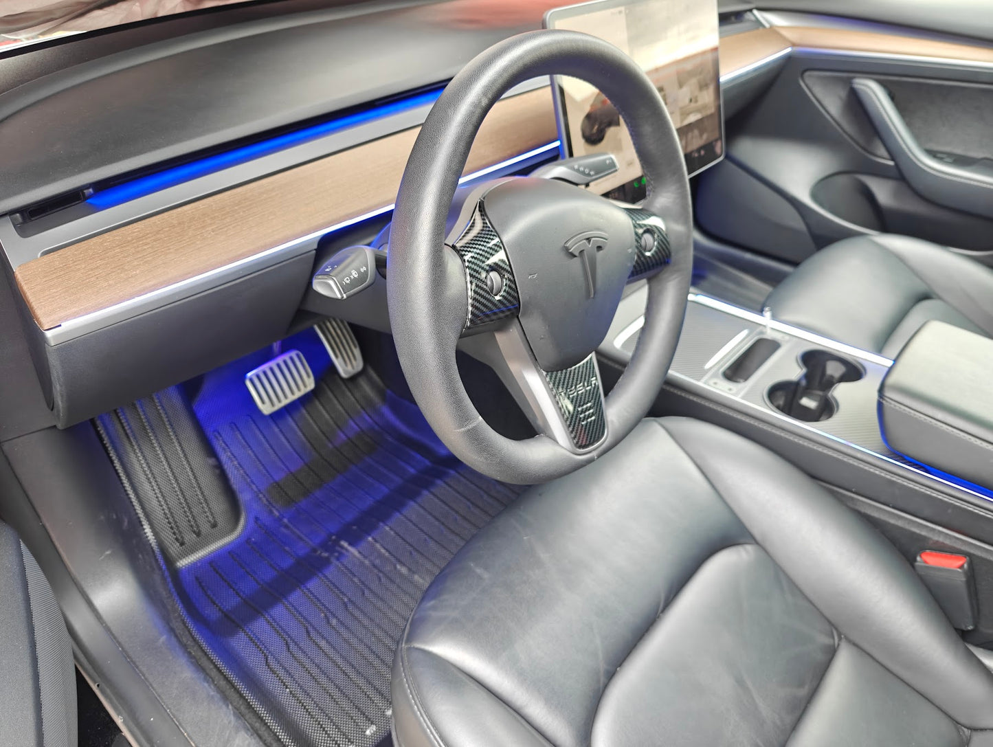 Model 3 Model Y All Around Acrylic Ambient Lights Auto ON Off with installation V4D