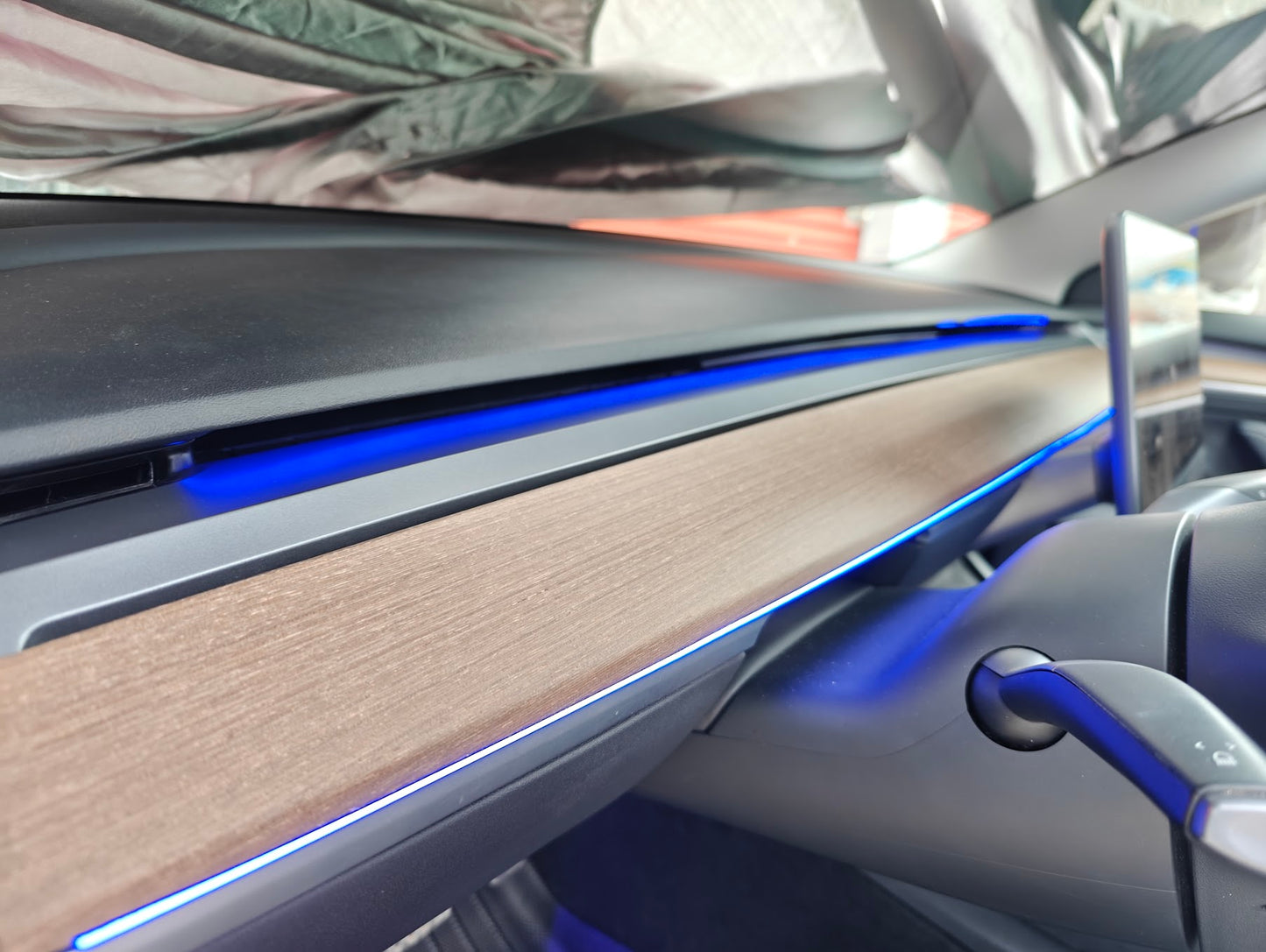 Model 3 Model Y All Around Acrylic Ambient Lights Auto ON Off with installation V4D