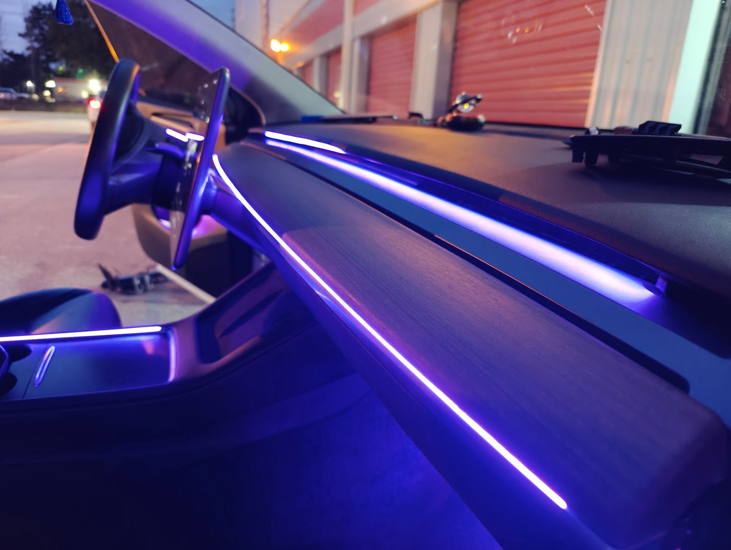 Model 3 Model Y All Around Acrylic Ambient Lights Auto ON Off with installation V4D