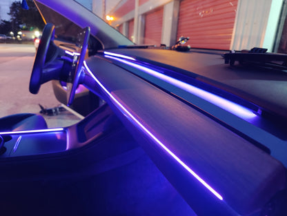 Model 3 Model Y All Around Acrylic Ambient Lights Auto ON Off with installation V4D