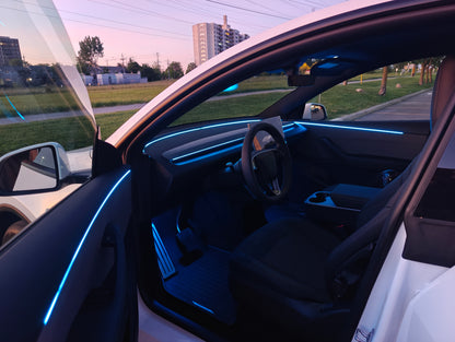 2026+ Model y standard range Acrylic Ambient Lights Auto ON Off with installation