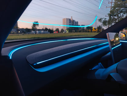 2026+ Model y standard range Acrylic Ambient Lights Auto ON Off with installation