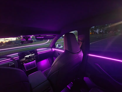 2026+ Model y standard range Acrylic Ambient Lights Auto ON Off with installation