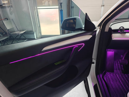 Model 3 Model Y Acrylic Ambient Lights Auto ON Off with installation