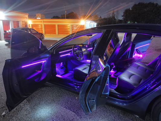 Model 3 Model Y Acrylic Ambient Lights Auto ON Off with installation