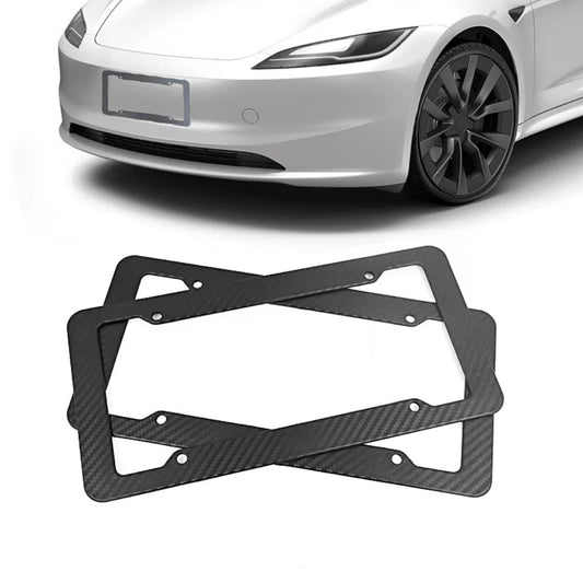 License Plate Covers Carbon Fiber Pattern 2 Pack