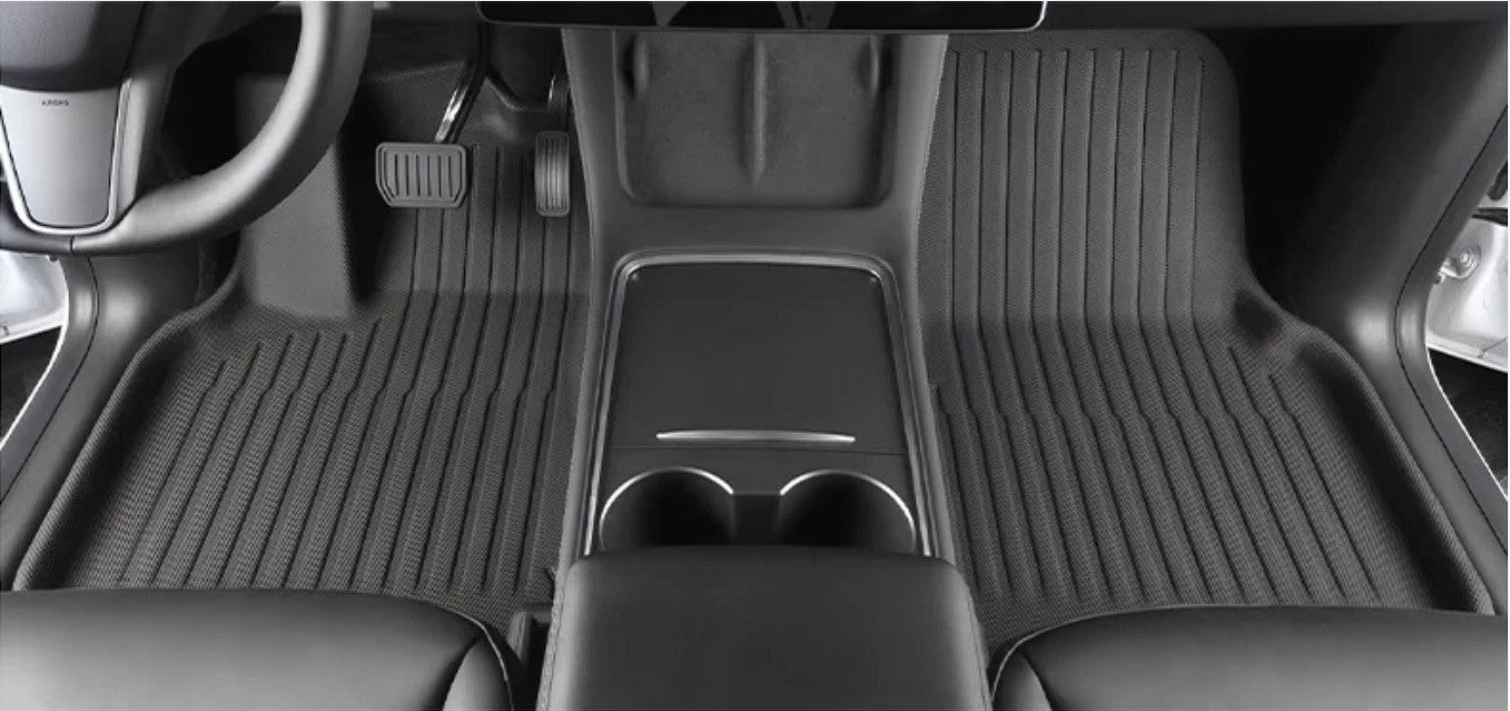 Tesla Model Y 2020-2025 TPE XPE All-weather 3D Floor Mats Full Set