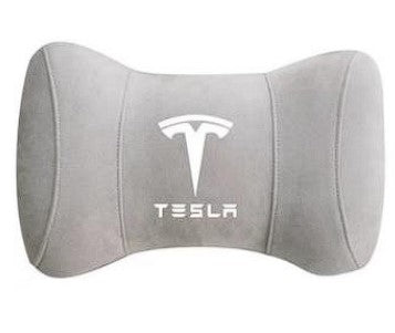 Tesla Soft Memory Foam Customized Car Headrest Pillow Neck Pillow 1pcs Black Red Light Gray