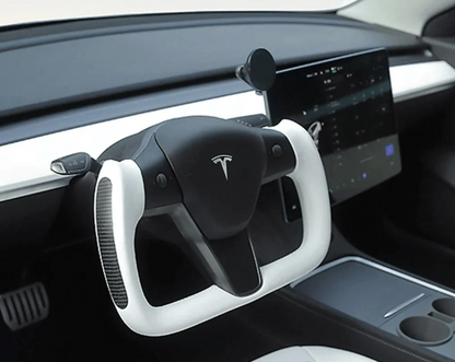 Tesla Model 3 / Y Yoke Steering Wheel Carbon Fiber Style B