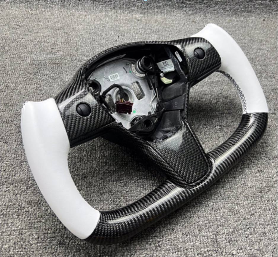 Tesla Model 3 / Y Yoke Steering Wheel Carbon Fiber Style A