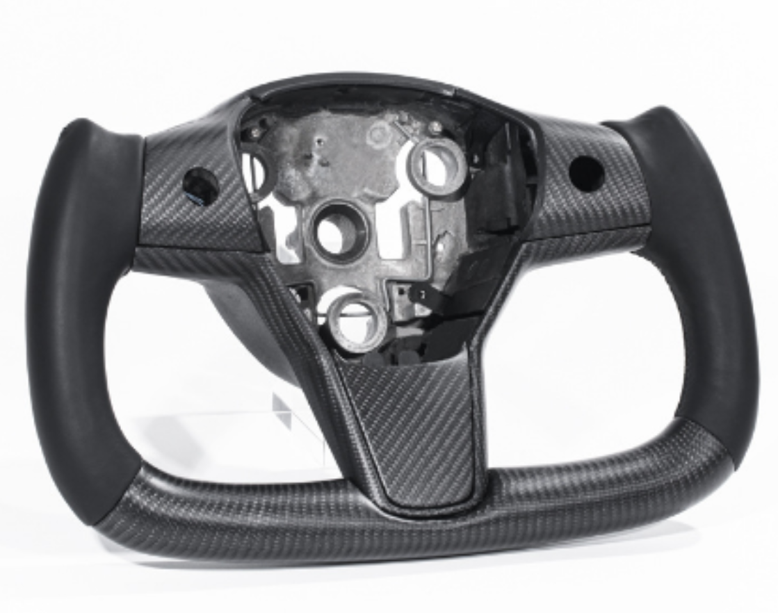 Tesla Model 3 / Y Yoke Steering Wheel Carbon Fiber Style A