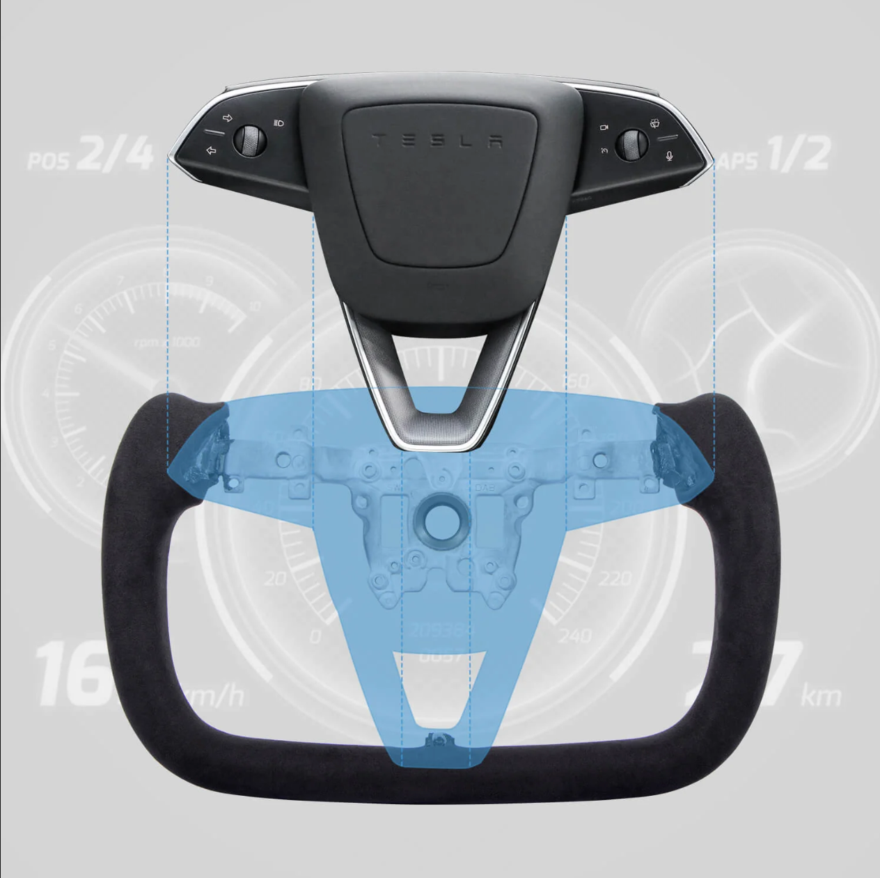 Tesla 2024 Model 3 Highland Yoke Steering Wheel