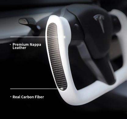 Tesla Model 3 / Y Yoke Steering Wheel Carbon Fiber Style B