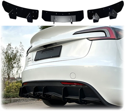 Tesla Model 3 2024+  Rear Bumper Lip Mod Diffuser Spoiler