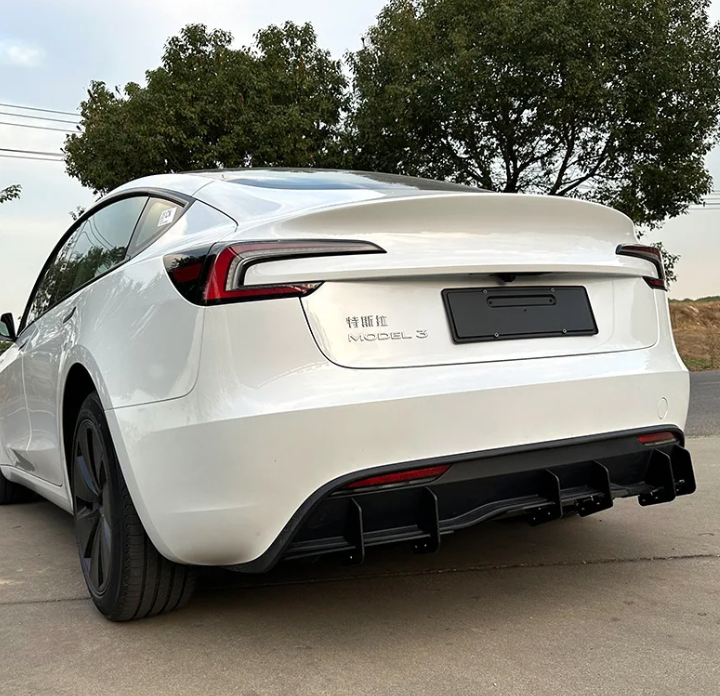 Tesla Model 3 2024+  Rear Bumper Lip Mod Diffuser Spoiler