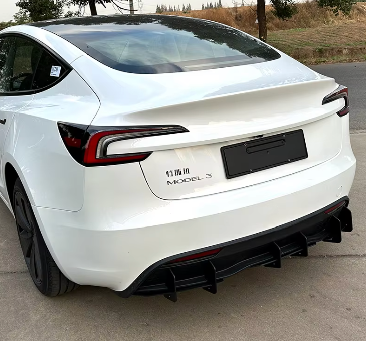 Tesla Model 3 2024+  Rear Bumper Lip Mod Diffuser Spoiler