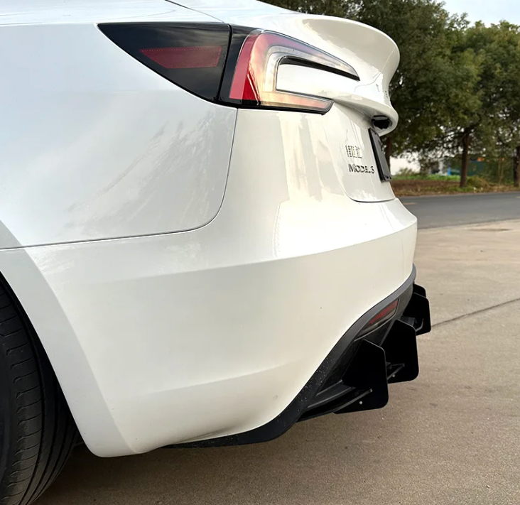 Tesla Model 3 2024+  Rear Bumper Lip Mod Diffuser Spoiler