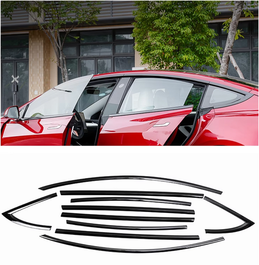 Model 3 Window Trim Stainless Steel Chrome Delete Titanium Black 2018-2024