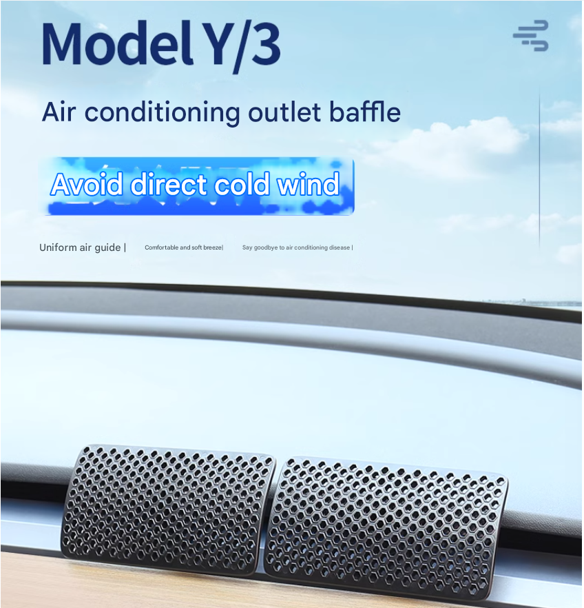 Tesla Model 3 Model Y Air Conditioner Vent Ventilation Cover Anti Direct Blowing Wind 4 Pcs