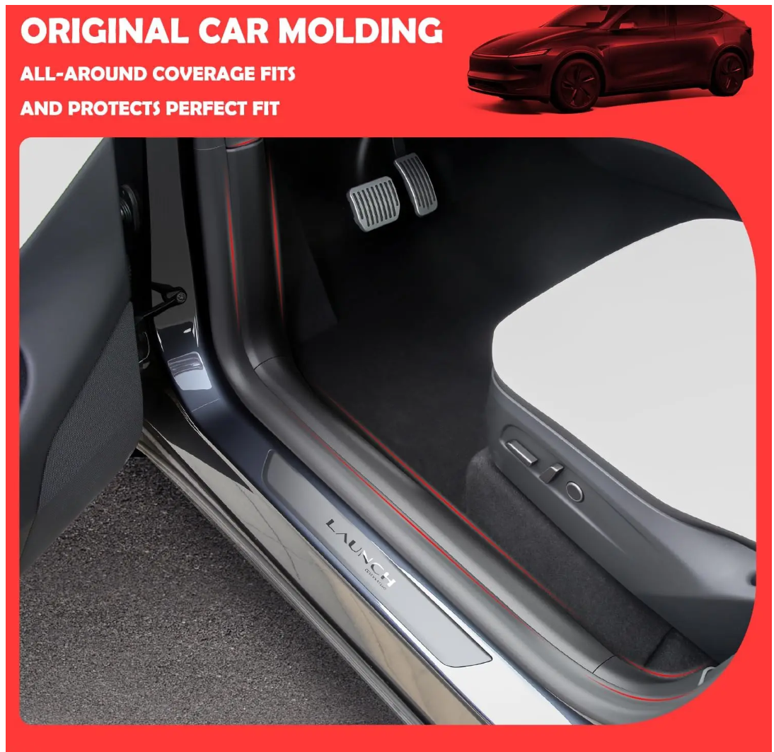Tesla Model Y 2026 Juniper 8pcs inner door sill guard Protector Cover Matte Black