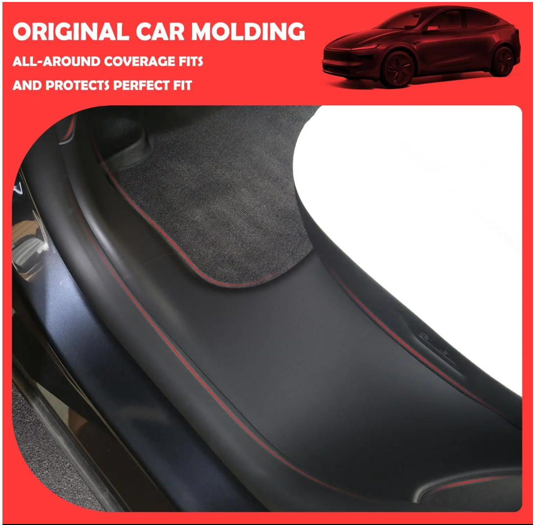 Tesla Model Y 2026 Juniper 8pcs inner door sill guard Protector Cover Matte Black
