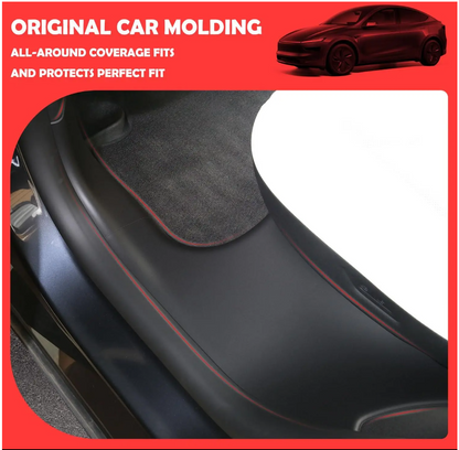 Tesla Model Y 2026 Juniper 8pcs inner door sill guard Protector Cover Matte Black