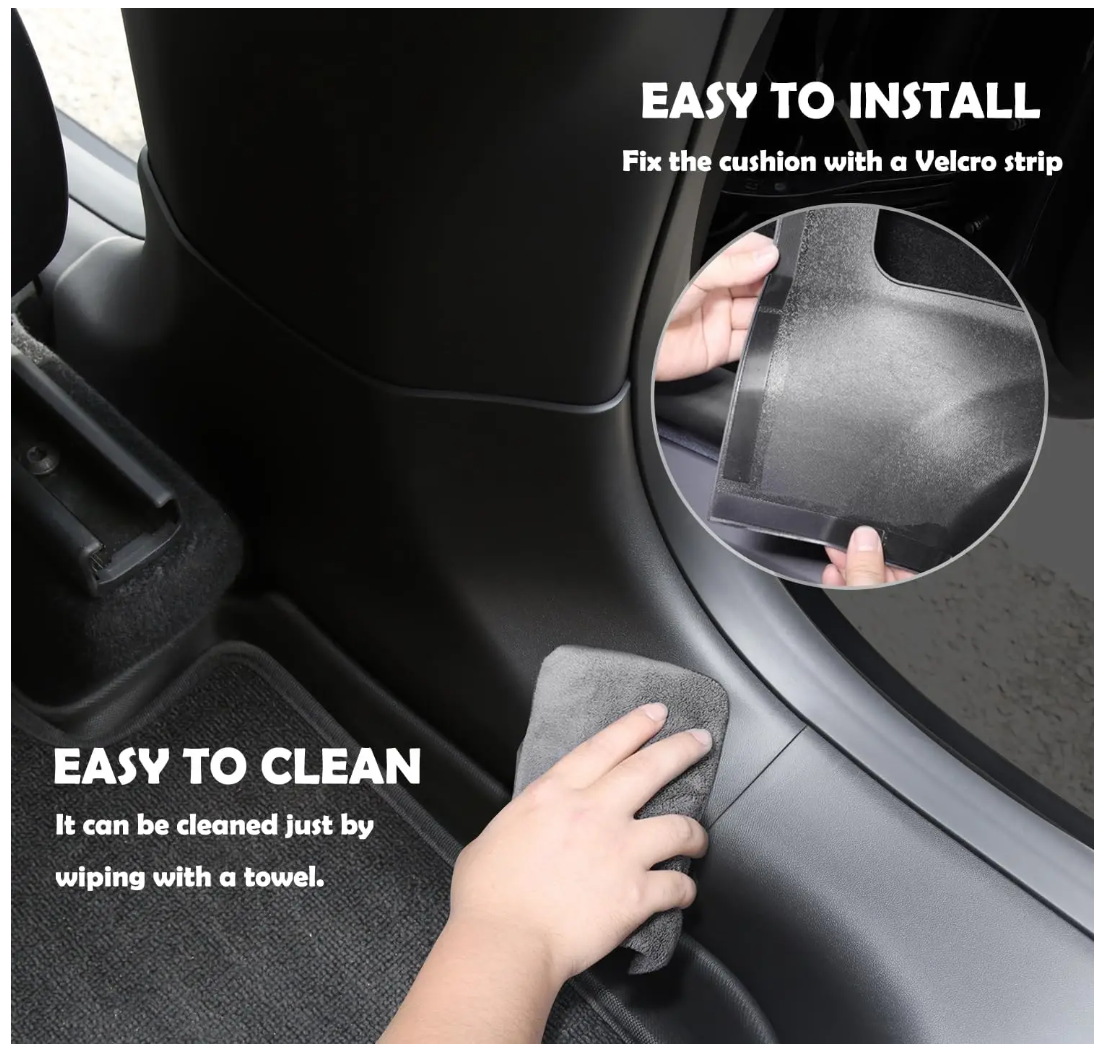Tesla Model Y 2026 Juniper 8pcs inner door sill guard Protector Cover Matte Black