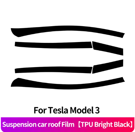 Tesla Model 3 Model Y Pillar Delete Glossy Black