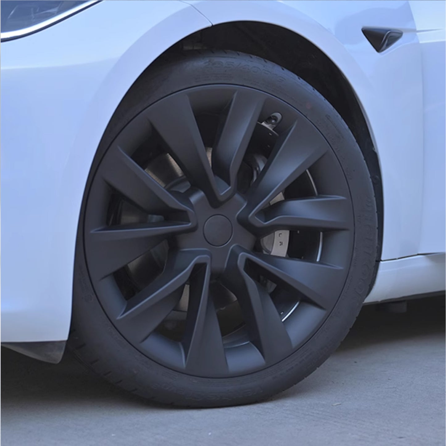 Tesla Model 3 Highland Matte Black Rims Cover 19inch 4PCS/Set Full Cover Protecting Hub