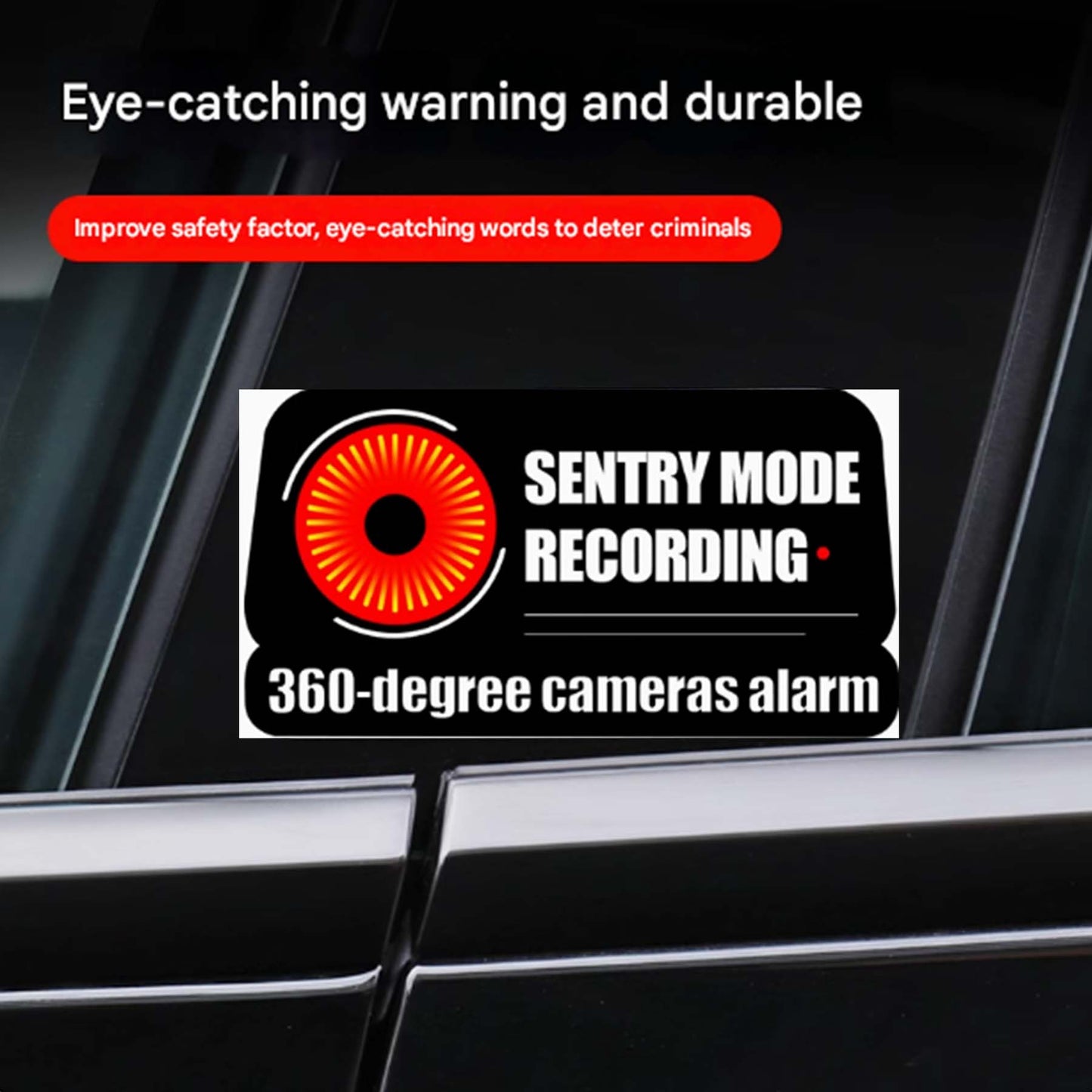 Tesla Model 3 Y S X Sentry Mode Car Sticker 2pcs