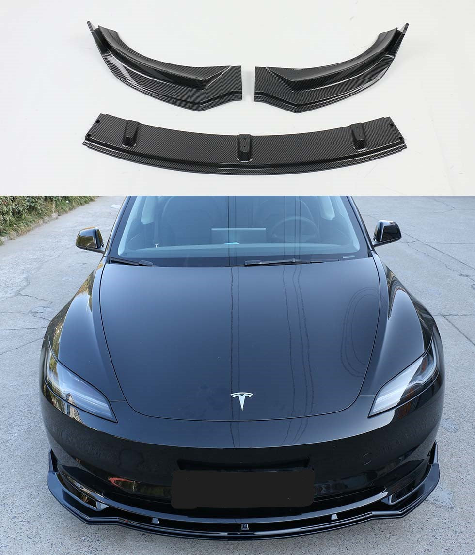 Tesla Model 3 Highland Front Spoiler Bumper Lip Style B