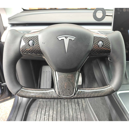 Tesla Model 3 / Y Yoke Steering Wheel Carbon Fiber Style A