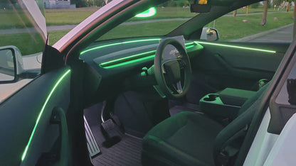 2026+ Model y standard range Acrylic Ambient Lights Auto ON Off with installation