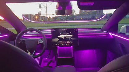 2026+ Model y standard range Acrylic Ambient Lights Auto ON Off with installation