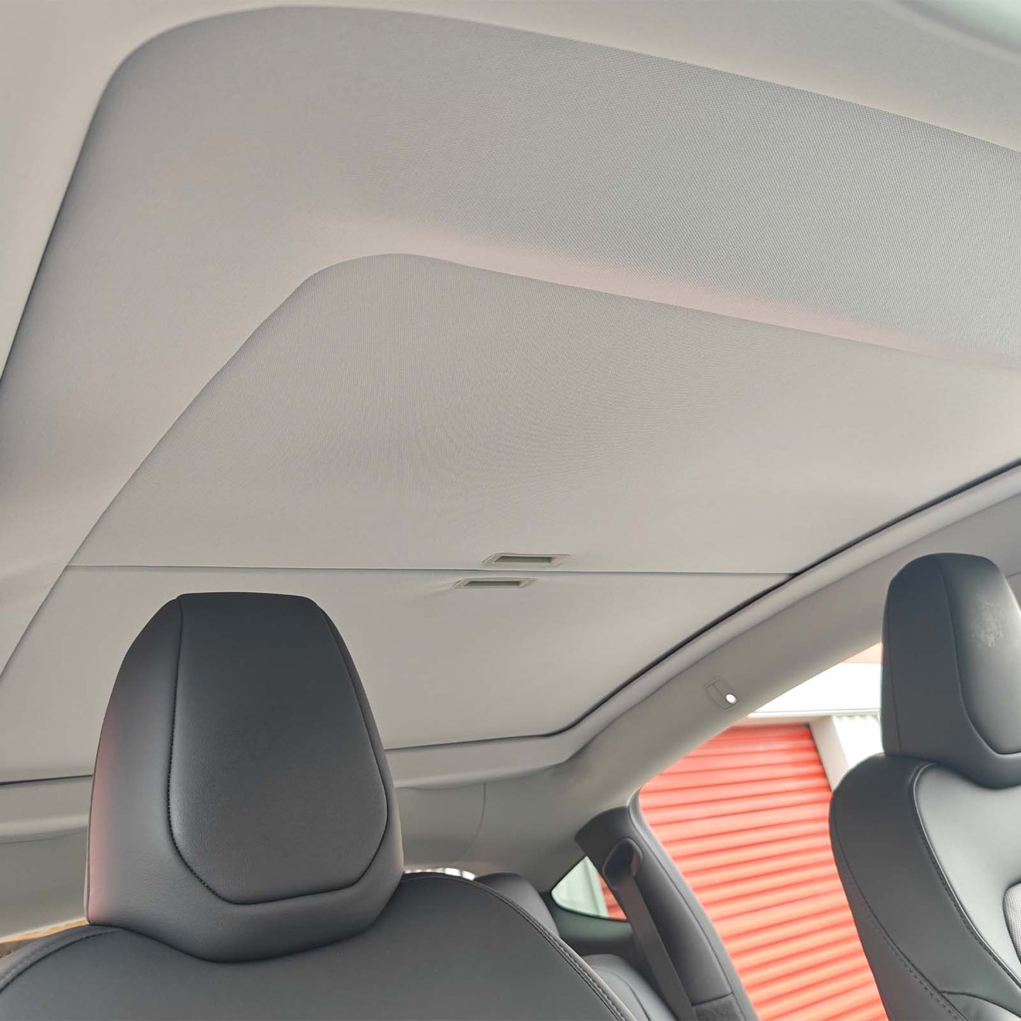 Model Y Retractable Roof Sunshade with installation