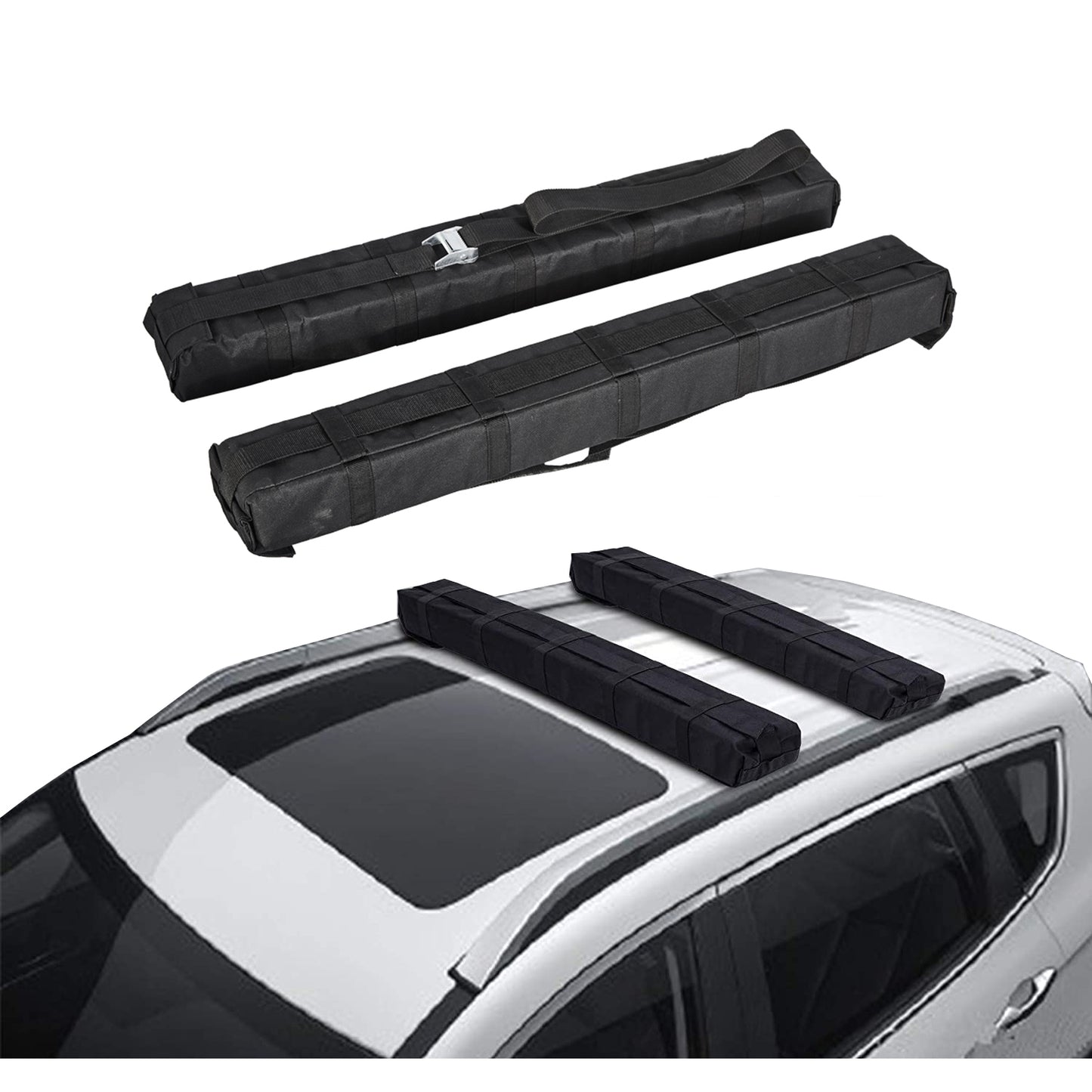 Universal Car Soft Roof Rack Pad & Luggage Carrier Anti-Vibration